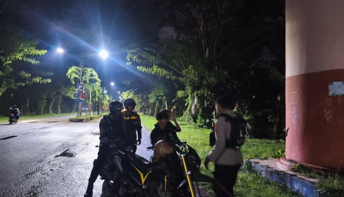 Jaga Stabilitas Kamtibmas, Sat Samapta Polres Mateng Lakukan Patroli Malam