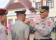 Polres Mamuju Tengah Laksanakan Upacara Korp Raport Kenaikan Pangkat Personel