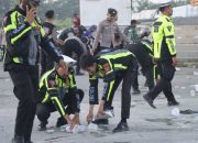 Polres Mateng Tunjukkan Komitmen Jaga Lingkungan Usai Nobar Final Piala Dunia FIFA 2026