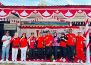 Personel Polsek Karaossa Lakukan Pengamanan Jalan Santai Sambut HUT RI