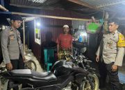 Bhabinkamtibmas tak kenal lelah, Polsek Tobadak patroli malam cegah gangguan Kamtibmas