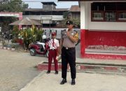 Jadi Pembina Upacara, Bhabinkamtibmas Pangalloan Tanamkan Disiplin dan Cegah Bullying Sejak Dini